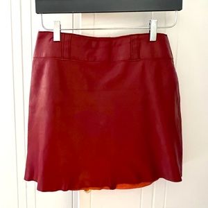 Vintage Margaret Godfrey leather mini skirt